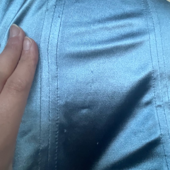 City Lux Satin Blue Bodycon Dress - Picture 10 of 17